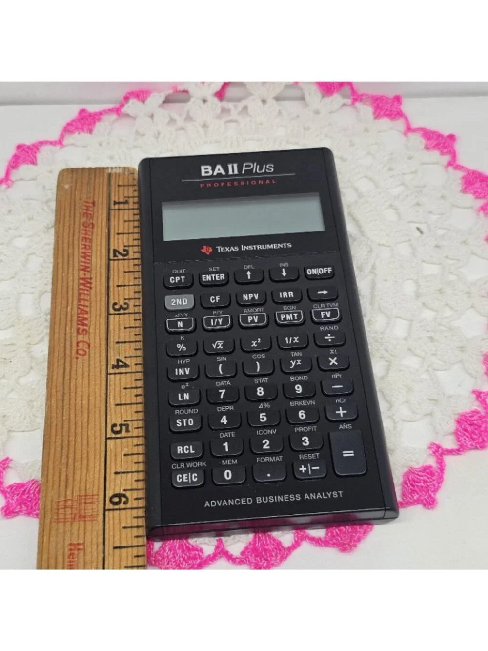 Texas Instruments BA II Plus Advanced Business Analyst Calculator Tested Works - Picture 8 of 9
